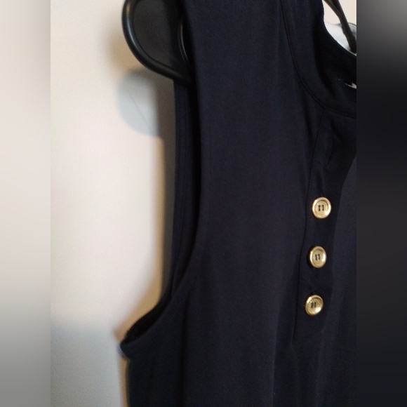 Duffield Lane Navy Dress with Gold Accents - Picture 4 of 5